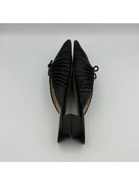 Sam Edelman Julia Pump Mule Women’s Size 10 Black Leather Pointed Flat Shoes - Picture 5 of 11